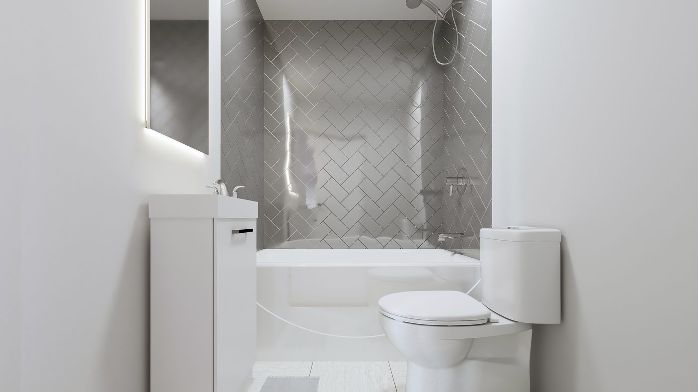 Salle de bain ou toilette privée d'un studio Fleuve Cité